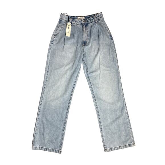 Rolla’s Chloe Pleat High Rise Denim Jeans Light Blue Size 25 - Picture 4 of 9